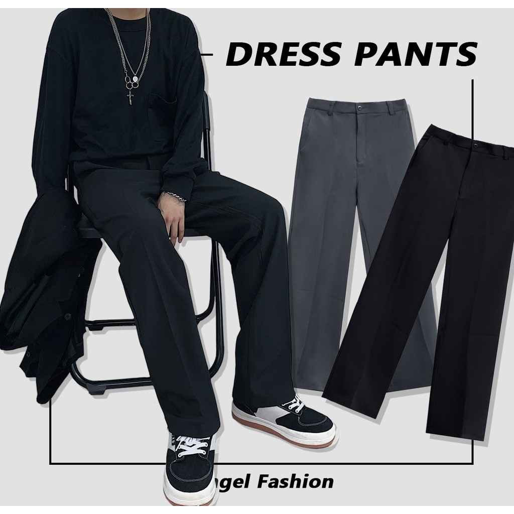 現貨秒發? 百搭纯色 西裝褲 垂感 直筒休閒褲 長褲 西褲 男女可穿